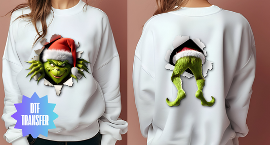 Grinch Back and Front DTF