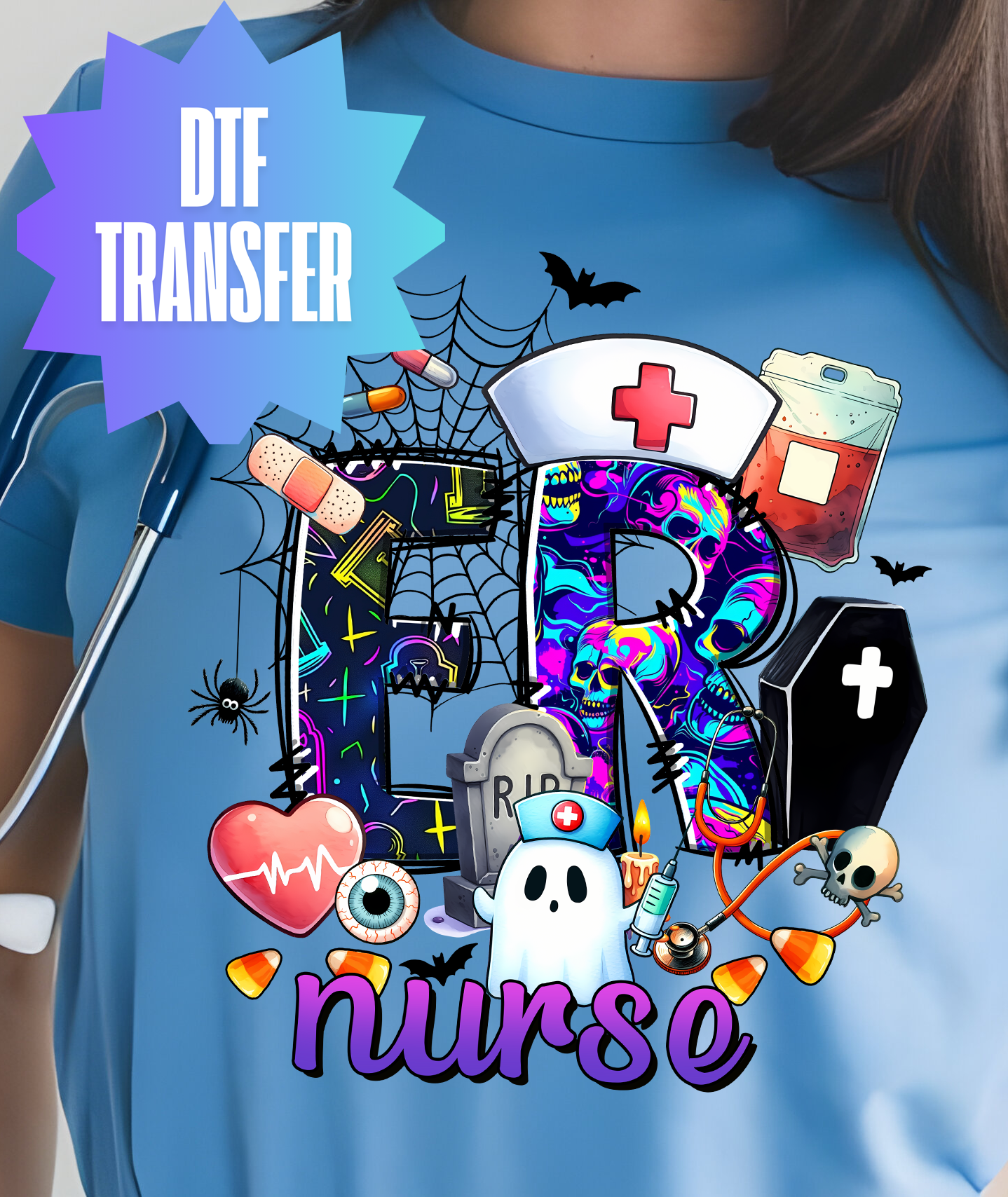 Halloween ER Nurse DTF Transfer