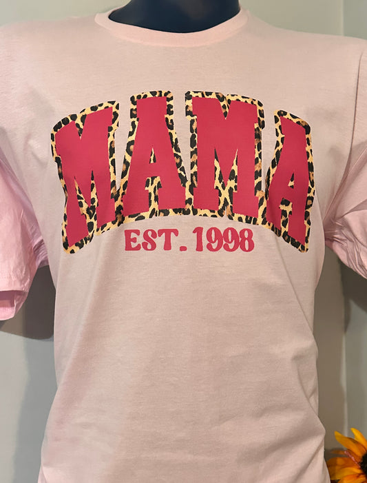 Mama - Pink & Leopard