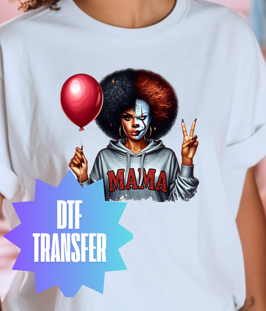 Spooky Afro Mama DTF Transfer