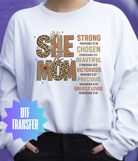 She Is Mom DTF Transfer